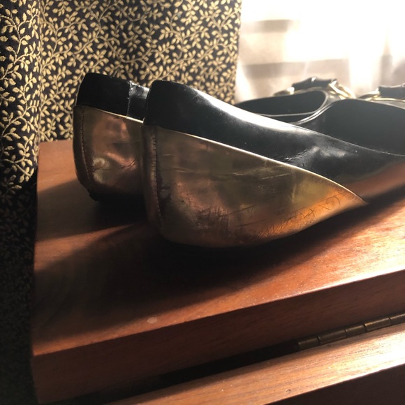 Gucci Flats - Bamboo Horse-bit Black/Gold - sz 9 - Picture 4 of 8